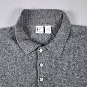 Field Gear Cashmere XL Tall men's gray long sleeve sweater 100% cashmere